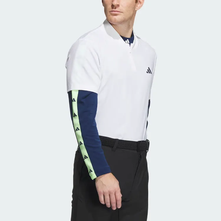 Adidas 2 In 1 Polo Shirt And Base Layer Polo Shirt Men's White-4