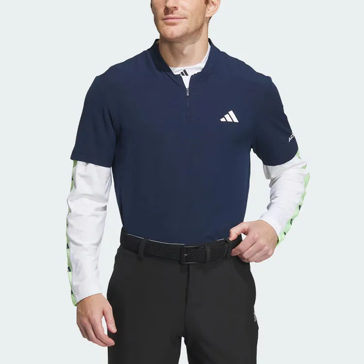 Adidas 2 In 1 Polo Shirt And Base Layer Polo Shirt Men's College Navy-2