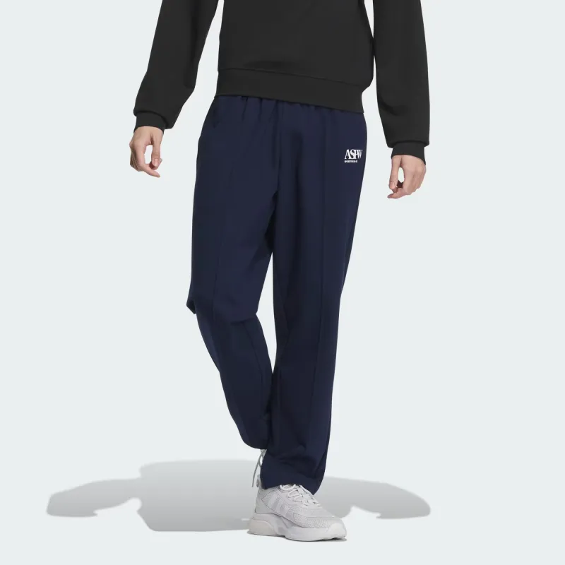 Adidas Verbiage Doubleknit Pants Knitted Sports Pants Men's College Navy-2