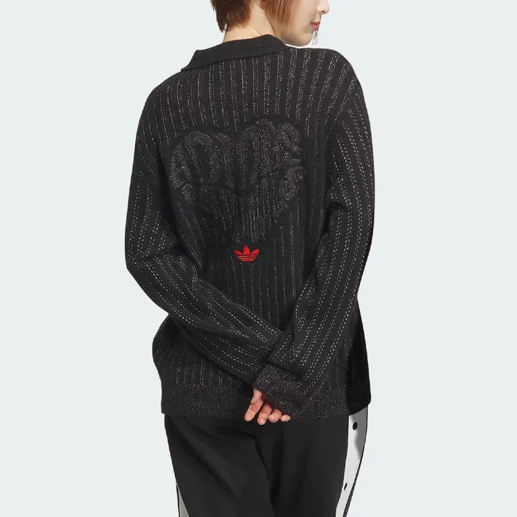 Adidas Originals SS24 V Day Polo Sweater Sweater Unisex Black-6