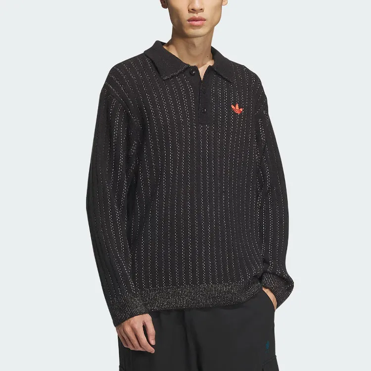 Adidas Originals SS24 V Day Polo Sweater Sweater Unisex Black-1
