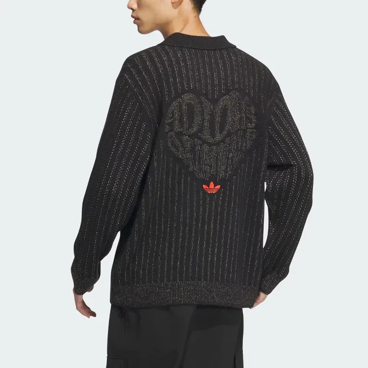 Adidas Originals SS24 V Day Polo Sweater Sweater Unisex Black-3