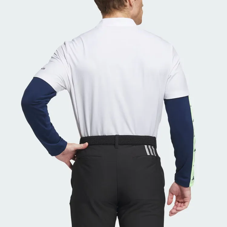Adidas 2 In 1 Polo Shirt And Base Layer Polo Shirt Men's White-3
