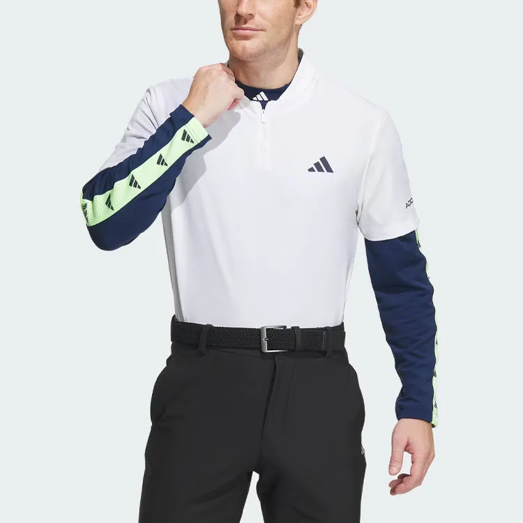 Adidas 2 In 1 Polo Shirt And Base Layer Polo Shirt Men's White-2