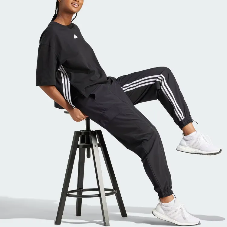 Adidas Dance All Gender Versatile Woven Cargo Tracksuit Bottoms Woven Sweatpants Women's Black-3