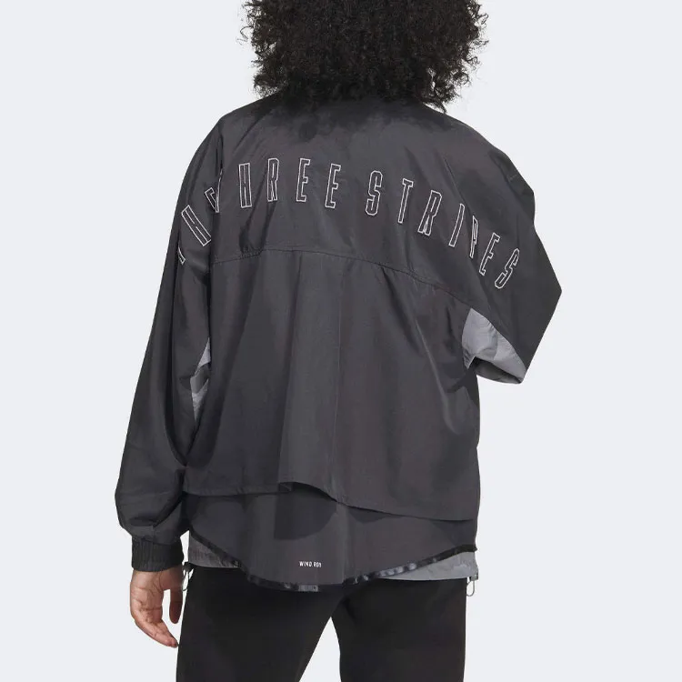 Adidas Wording Jackets & Coats Women's Black Gray-2