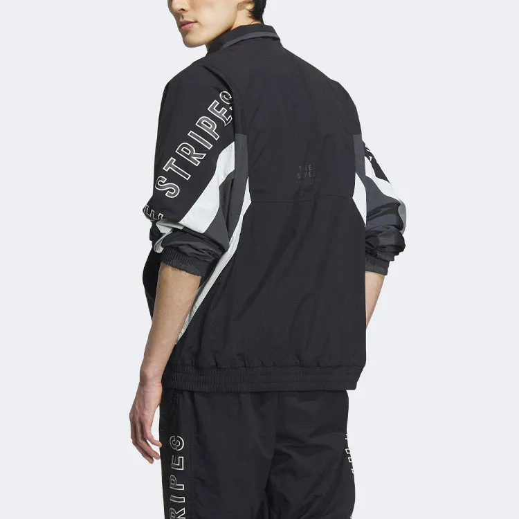 Adidas Wording Jackets Coats Unisex Black-4
