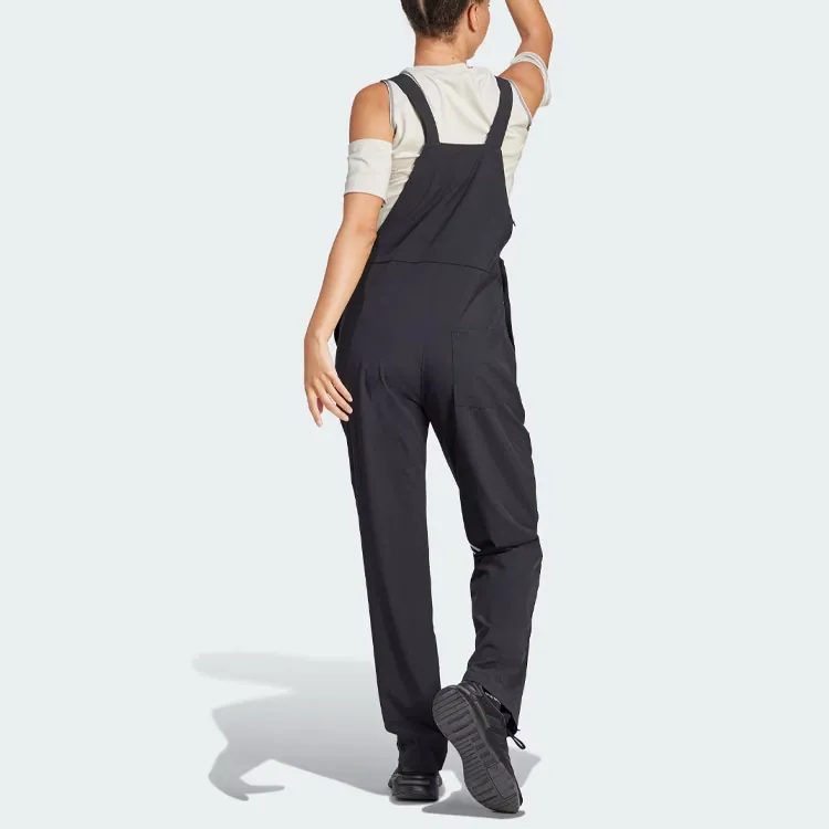Adidas Dance All Gender Woven Dungarees Overalls Women's Black-2