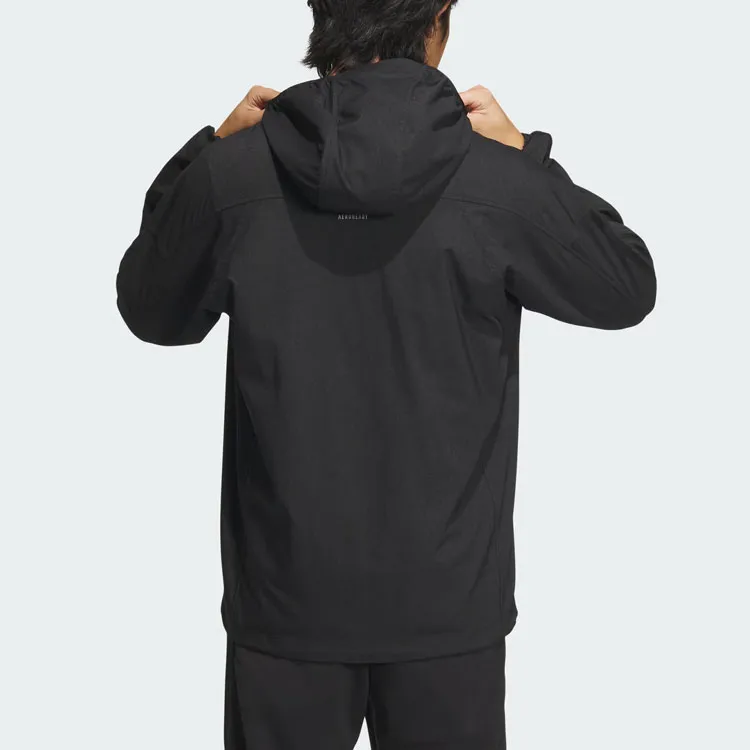 Adidas 24/7 Aeroready Hooded Track Jacket Jackets Coats Men's Black-3