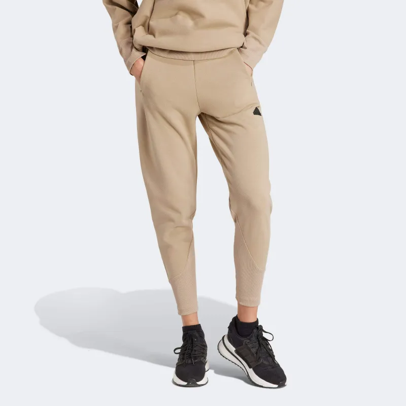 Adidas Z.N.E. Winterized Knitted Sports Pants Women's Khaki-1