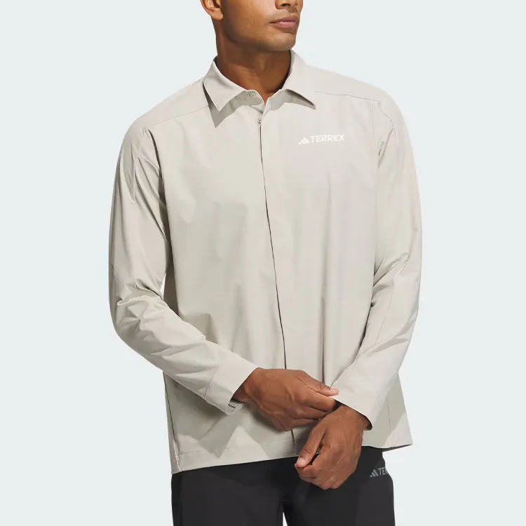Adidas Aeroready Long Sleeve Top Shirt Men's Light Gray-1