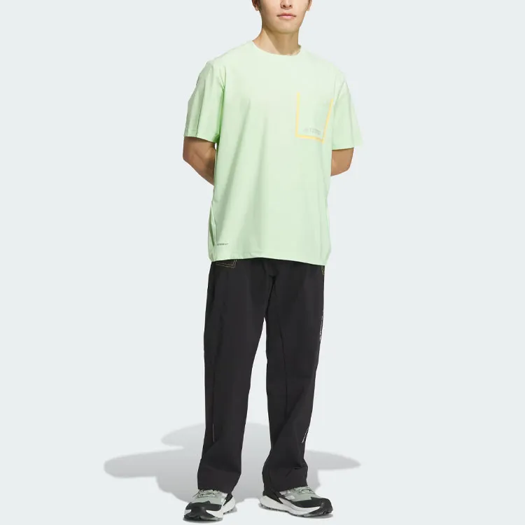 Adidas National Geographic Dwr Pants Knitted Sports Pants Men's Black-4