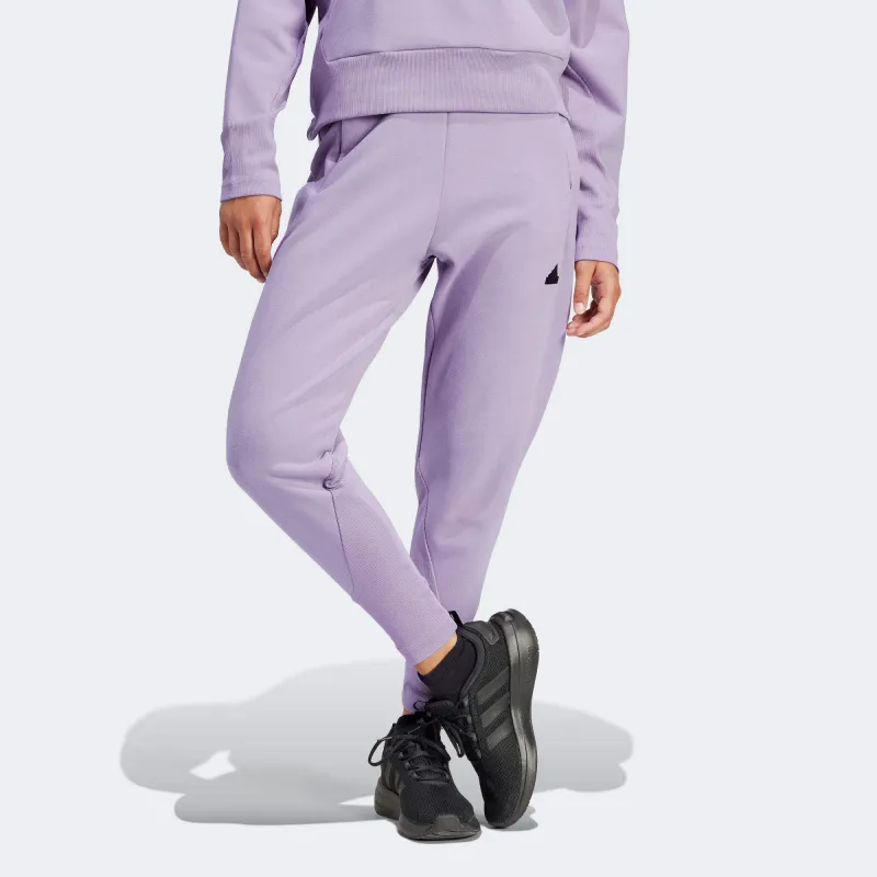 Adidas Z.N.E. Winterized Knitted Sports Pants Women's Purple-1