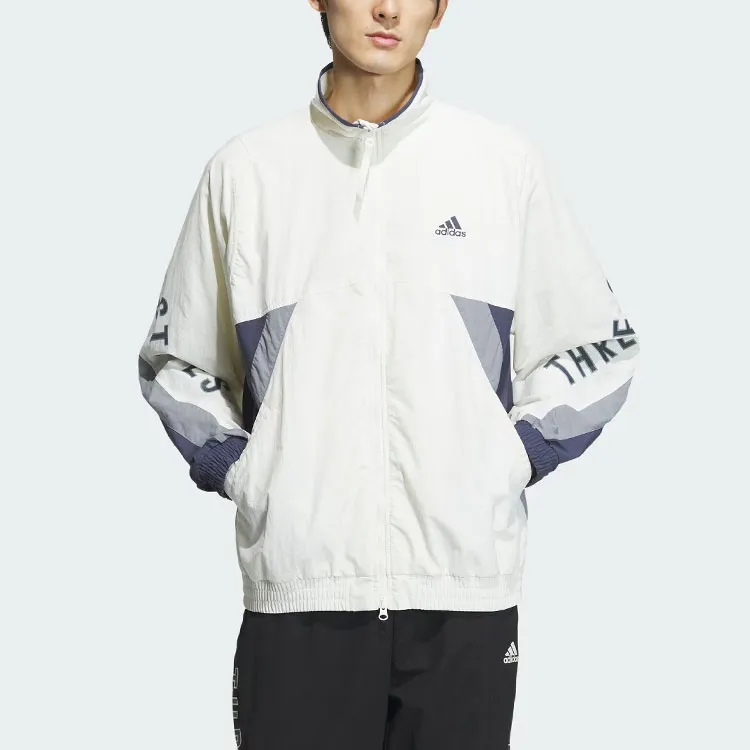 Adidas WORDING Oversized Fit Jacket Jackets Coats Unisex Jade White-1