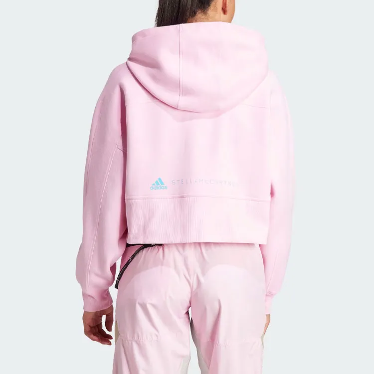 Adidas x Stella McCartney Cropped Hoodie Sweatshirt Women's Pink-2