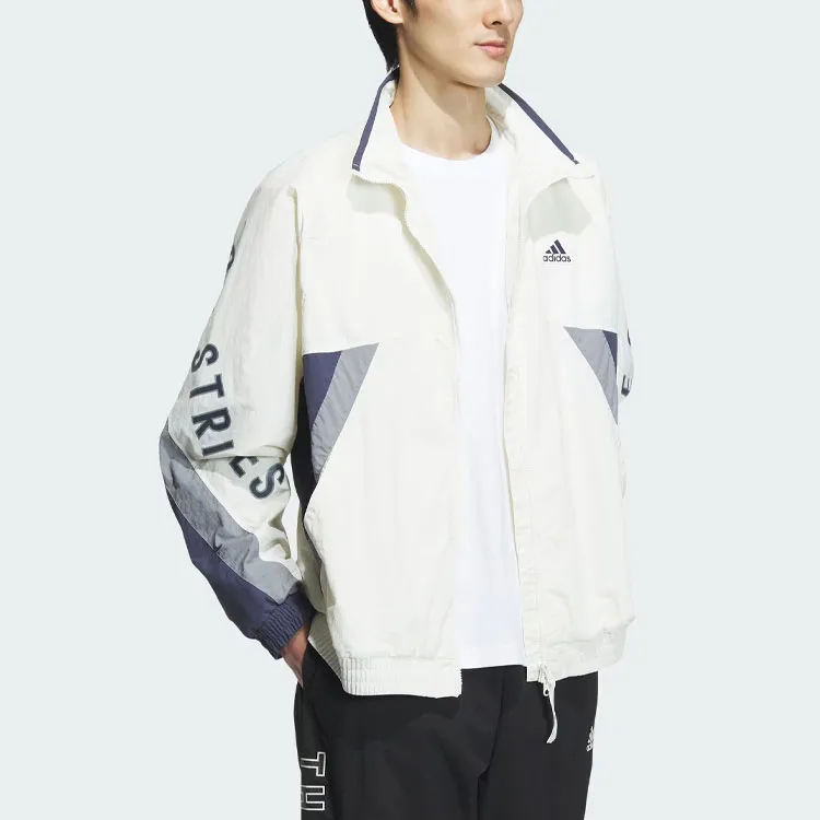 Adidas WORDING Oversized Fit Jacket Jackets Coats Unisex Jade White-2