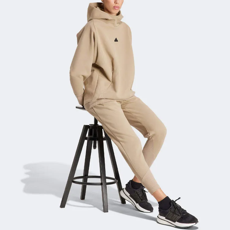 Adidas Z.N.E. Winterized Knitted Sports Pants Women's Khaki-3