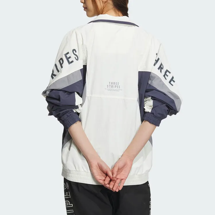 Adidas WORDING Oversized Fit Jacket Jackets Coats Unisex Jade White-5