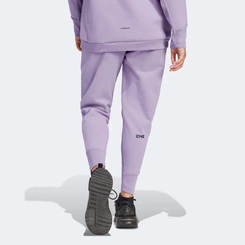 Adidas Z.N.E. Winterized Knitted Sports Pants Women's Purple-2