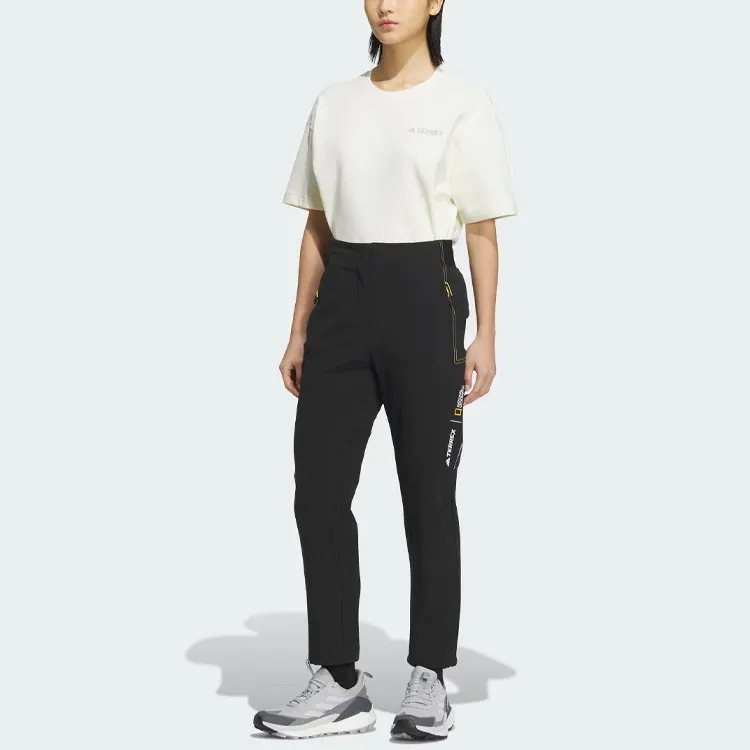Adidas x NATIONAL GEOGRAPHIC Wind.Rdy Pants Athletic Trousers Women's Black-1