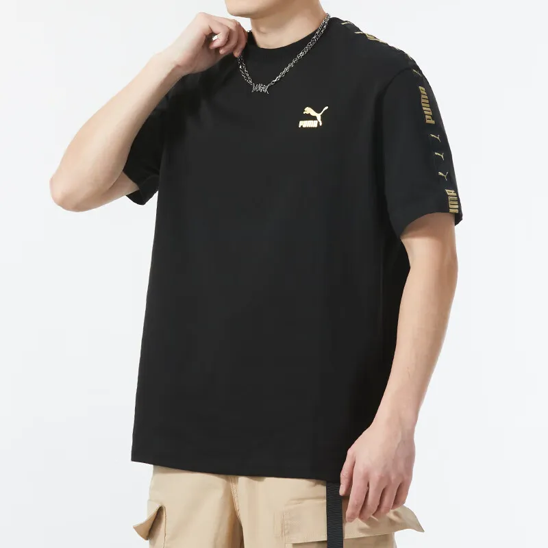 PUMA Drop Shoulder Sleeve T-Shirt Unisex Black-4