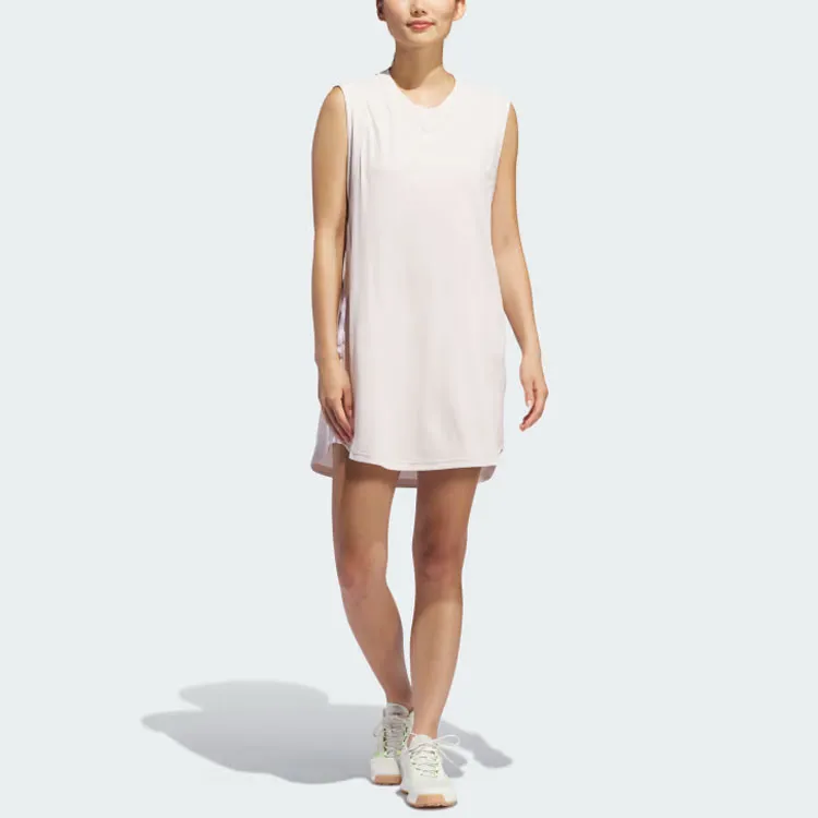Adidas Ultimate365 Twistknit Dress Sleeveless Dress Women's Light Pink-4