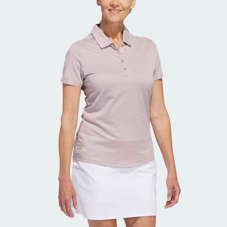 Adidas Ottoman Short Sleeve Polo Shirt Polo Shirt Women's Pink-3