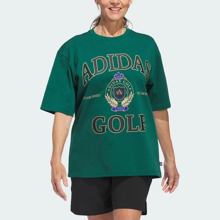 Adidas Drop Shoulder Sleeve T Shirt Women's Green-1