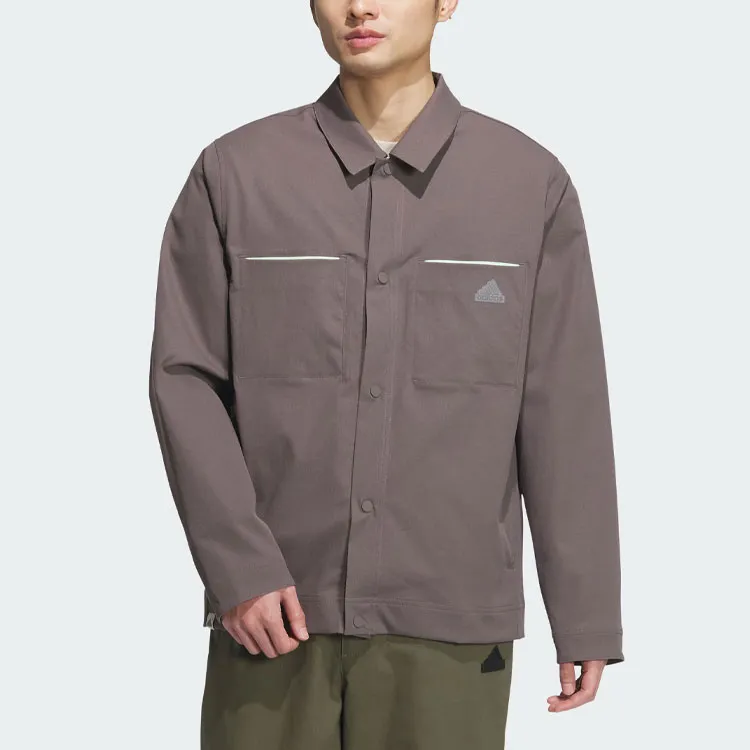 Adidas Business Casual Woven Jacket Jackets Coats Men's Charcoal Gray-1
