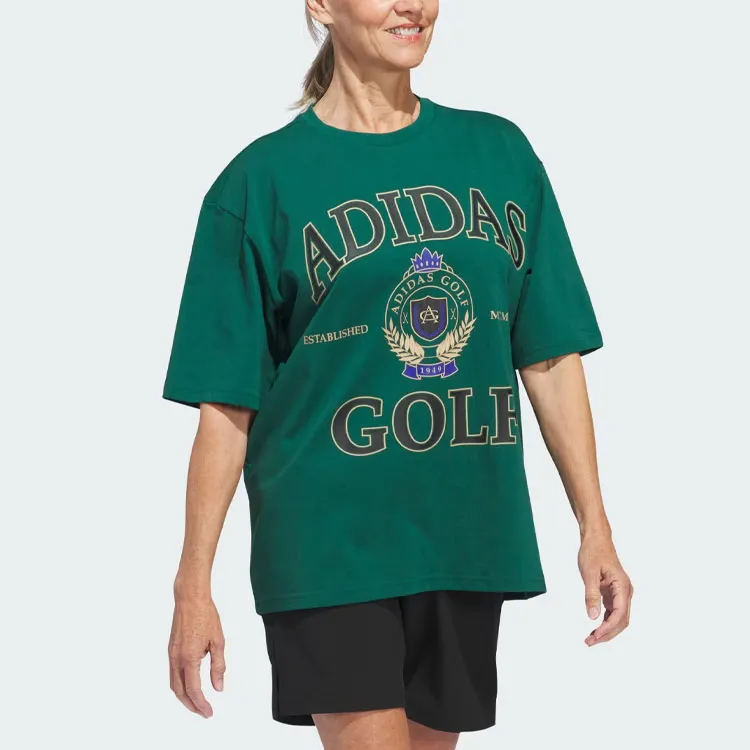 Adidas Drop Shoulder Sleeve T Shirt Women's Green-2
