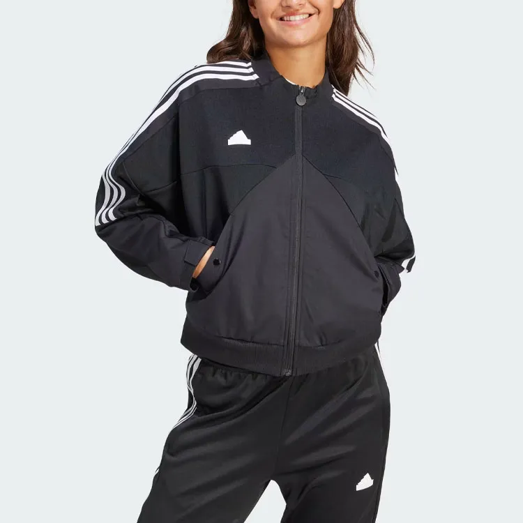 Adidas Tiro Material Mix Track Jacket Jackets Coats Women's Black-2