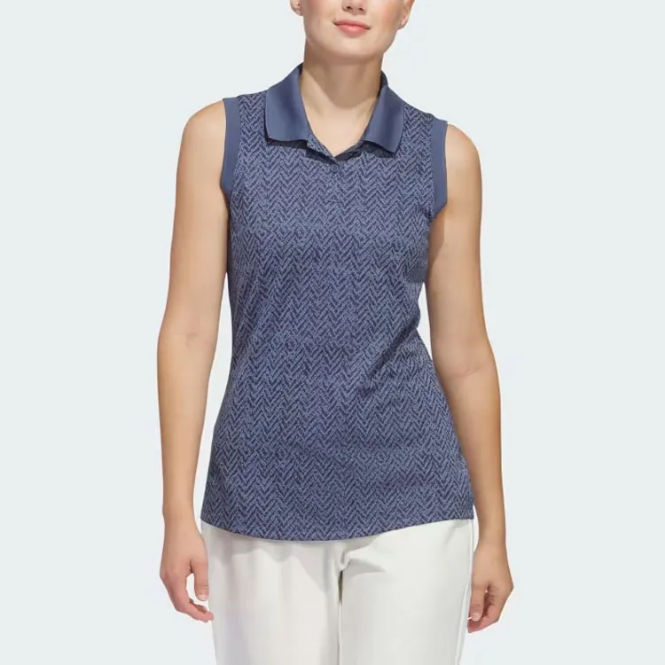 Adidas Free Shipping With AdiClub Ultimate365 Jacquard Sleeveless Polo Shirt-1