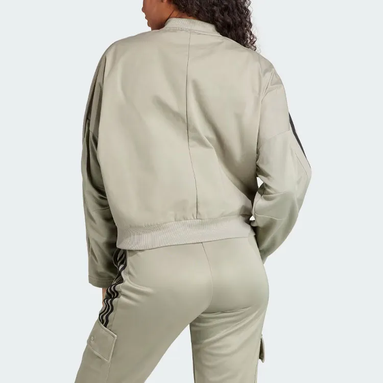 Adidas Tiro Material Mix Track Jacket Jackets & Coats Women's Pebble Gray-3