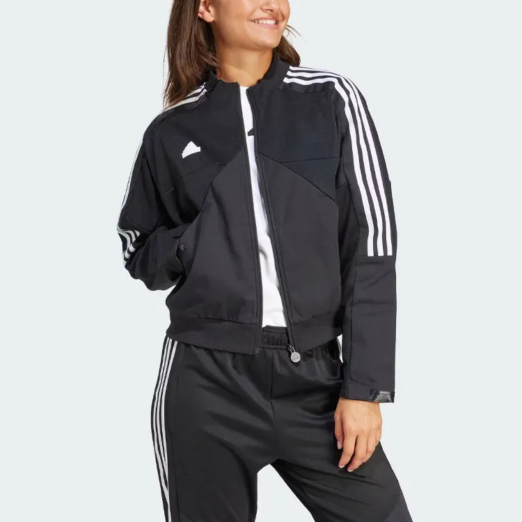 Adidas Tiro Material Mix Track Jacket Jackets Coats Women's Black-1