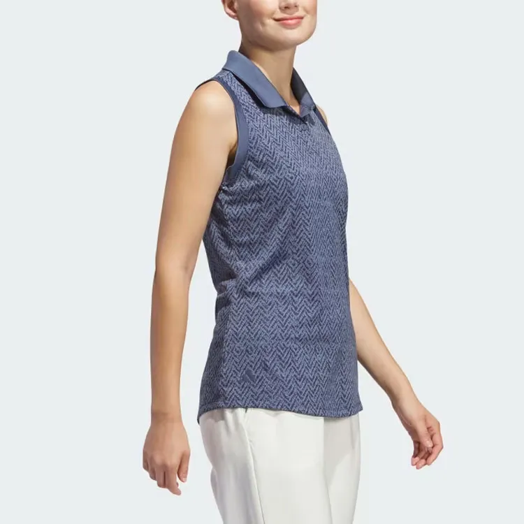 Adidas Free Shipping With AdiClub Ultimate365 Jacquard Sleeveless Polo Shirt-3