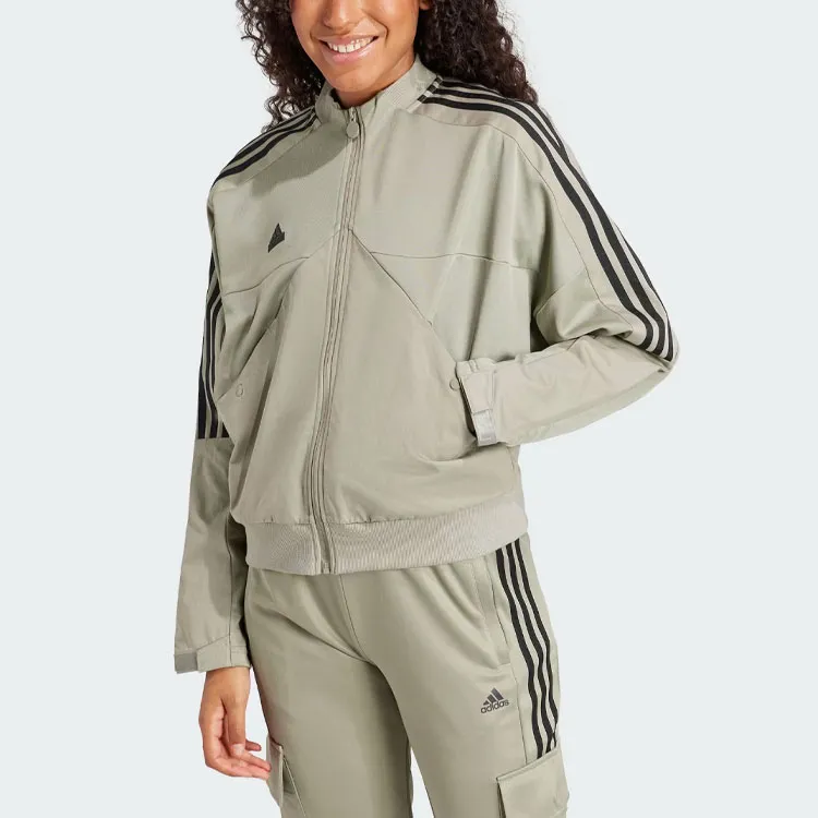 Adidas Tiro Material Mix Track Jacket Jackets & Coats Women's Pebble Gray-2