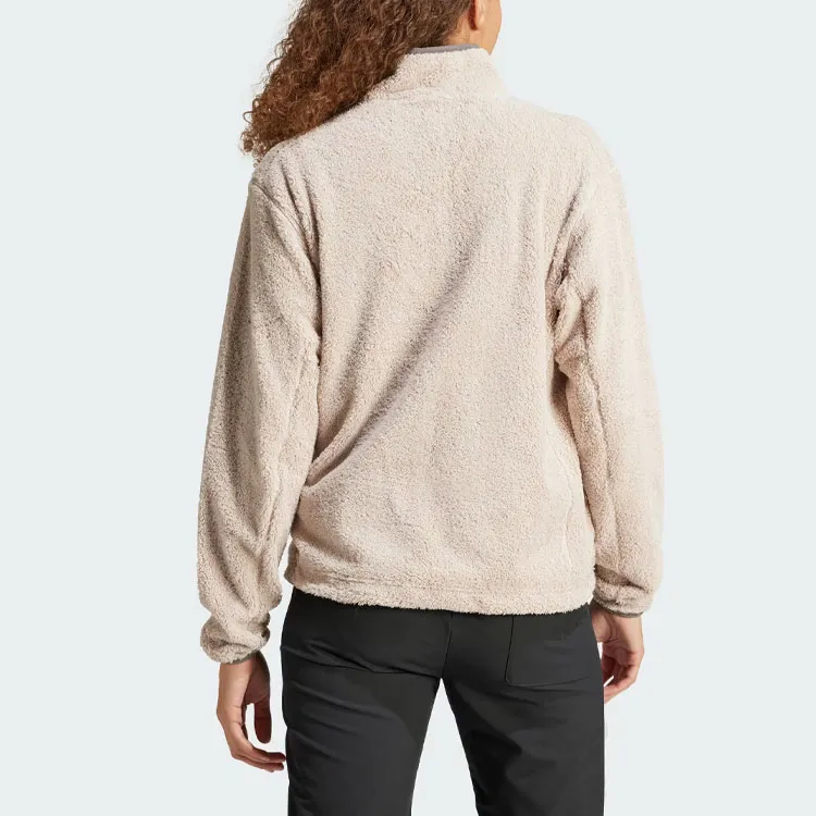 Adidas Terrex Xploric High-Pile-Fleece Pullover Velvet-feel Coat Women's Beige-2