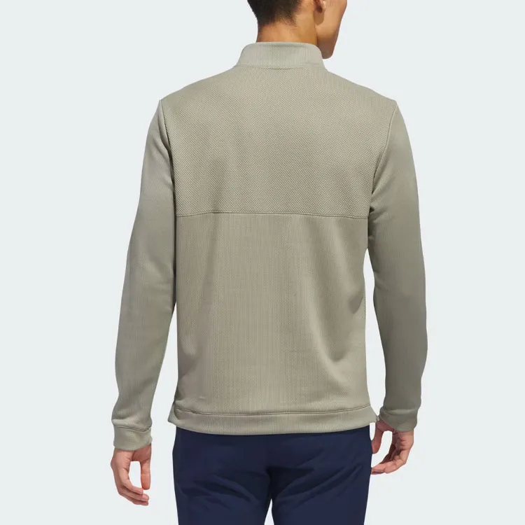 Adidas Ultimate365 Textured Quarter-Zip Top Jackets Coats Men's Pebble Gray-2