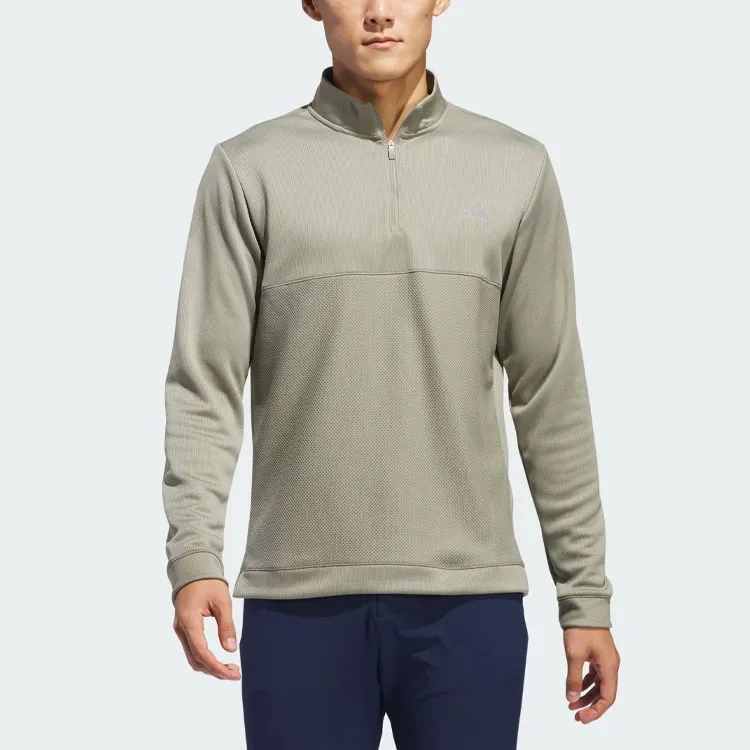 Adidas Ultimate365 Textured Quarter-Zip Top Jackets Coats Men's Pebble Gray-1