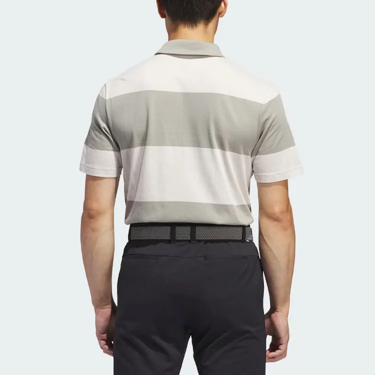 Adidas Colorblock Rugby Stripe Polo Shirt Polo Shirt Men's Light Gray-2
