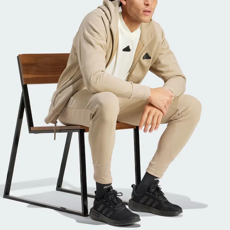 Adidas Z.N.E. Winterized Tracksuit Bottoms Knitted Sports Pants Men's Khaki-3