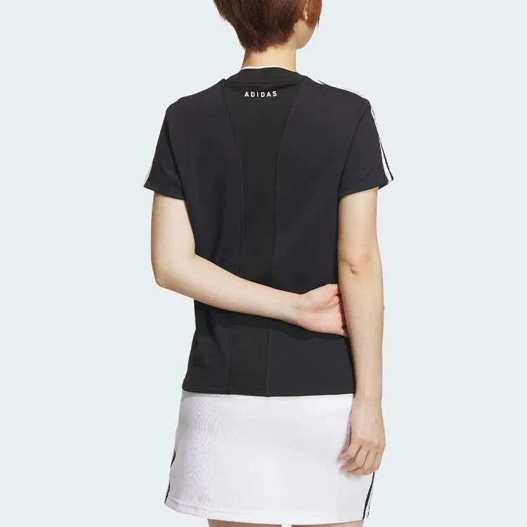 Adidas Aeroready Mock Neck Shirt T Shirt Women's Black-2