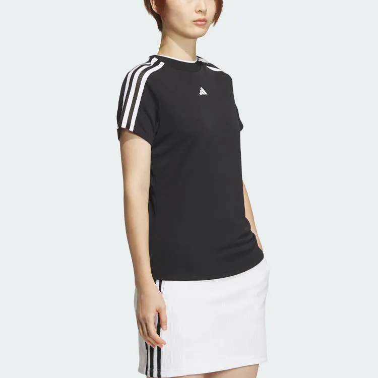Adidas Aeroready Mock Neck Shirt T Shirt Women's Black-3