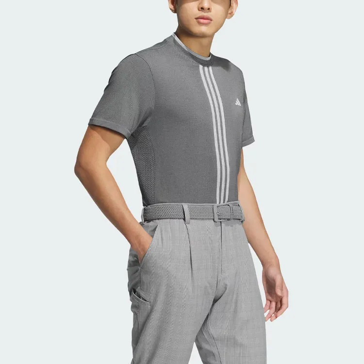 Adidas Primeknit Seamless Mock Shirt T Shirt Men's Gray-4