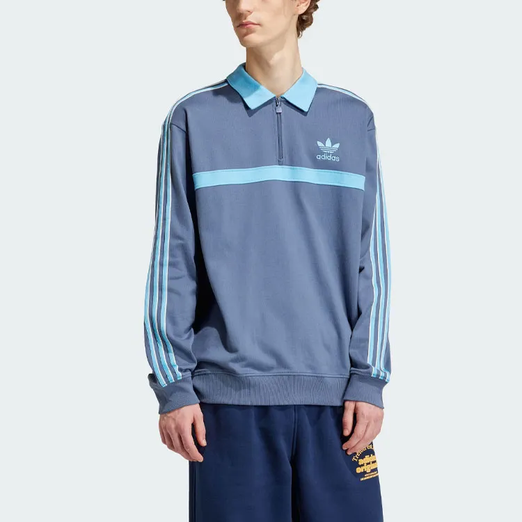 Adidas Originals Collared Cotton Sweatshirt-1