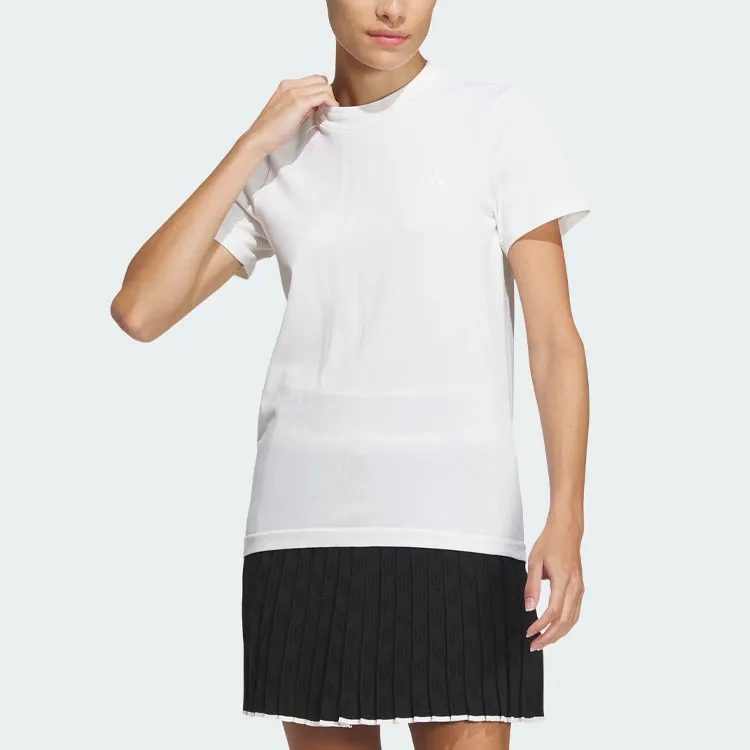 Adidas Primeknit Seamless Mock Shirt T Shirt Women's White-1