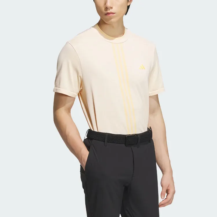 Adidas Primeknit Seamless Mock Shirt T Shirt Men's Apricot Yellow-3