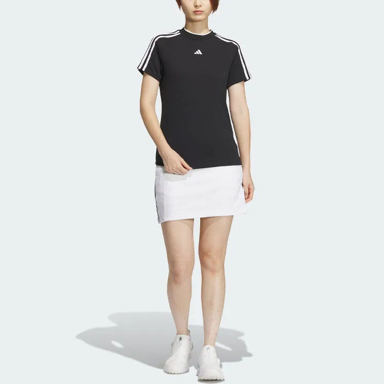 Adidas Aeroready Mock Neck Shirt T Shirt Women's Black-4