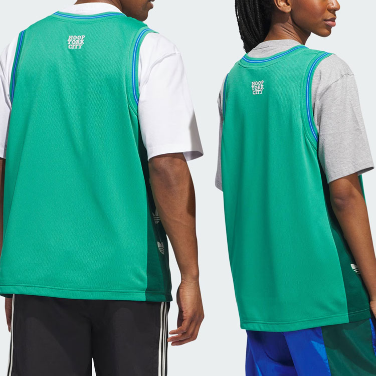 ☆Adidas☆Originals Hoop York City Jersey Green adidas Unisex Hoop York City Basketball Jersey - Green