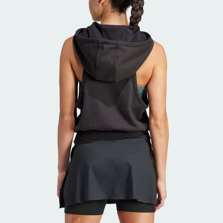 Adidas x Stella McCartney Sportswear Sleeveless Hoodie Sweatshirt Women's Black-2